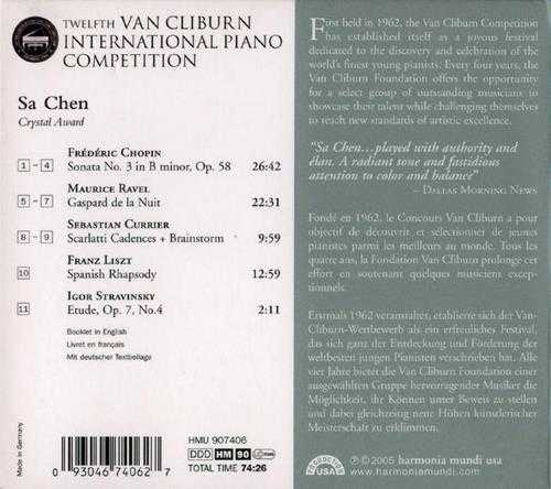 【古典音乐】陈萨《第十二届范·克莱本国际钢琴比赛现场录音》2005[FLAC+CUE/整轨]